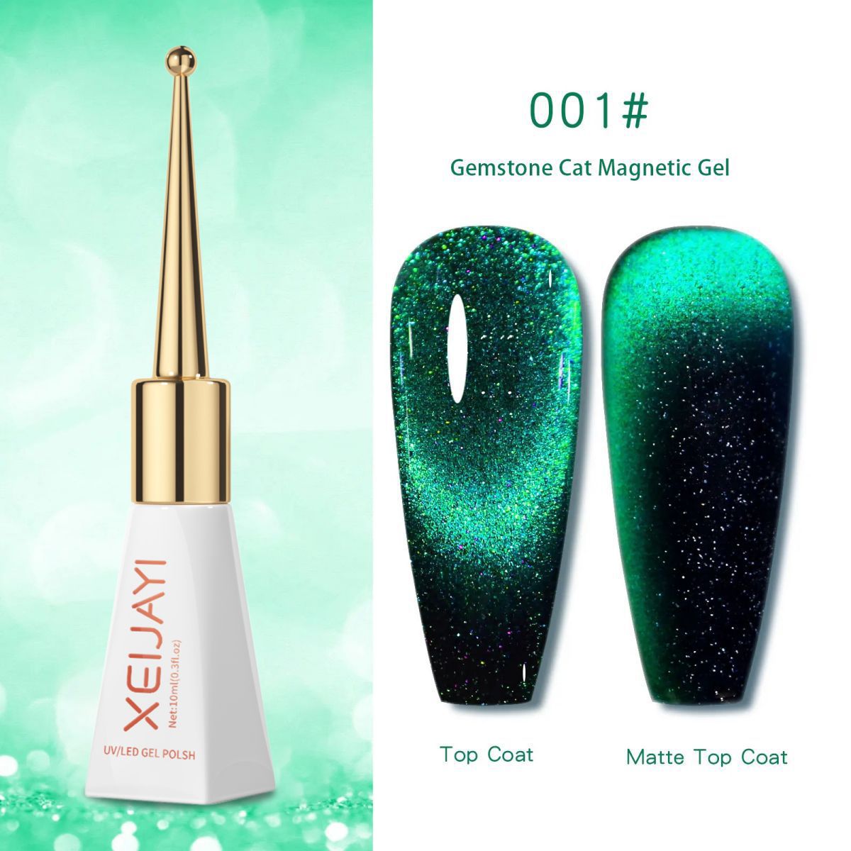 Kit de Esmalte Gel Ojo de Gato 12D Efecto Aurora para Manicura