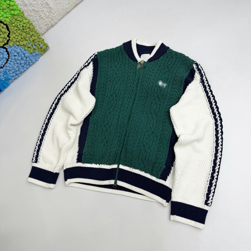 Correct Version 2026 Spring and Autumn New Sweater Jacket Unisex Retro College Style Knitted Cardigan Trendy