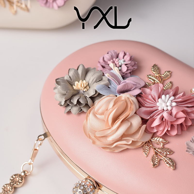 Transfronterizos nuevas flores bolsas de cena retro macarón bolsas de banquete portátiles bolsas de novia fábrica directa