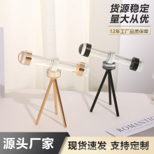 轻奢创意天文望远镜工艺品摆件样板房售楼部客厅玄关销售中心摆饰
