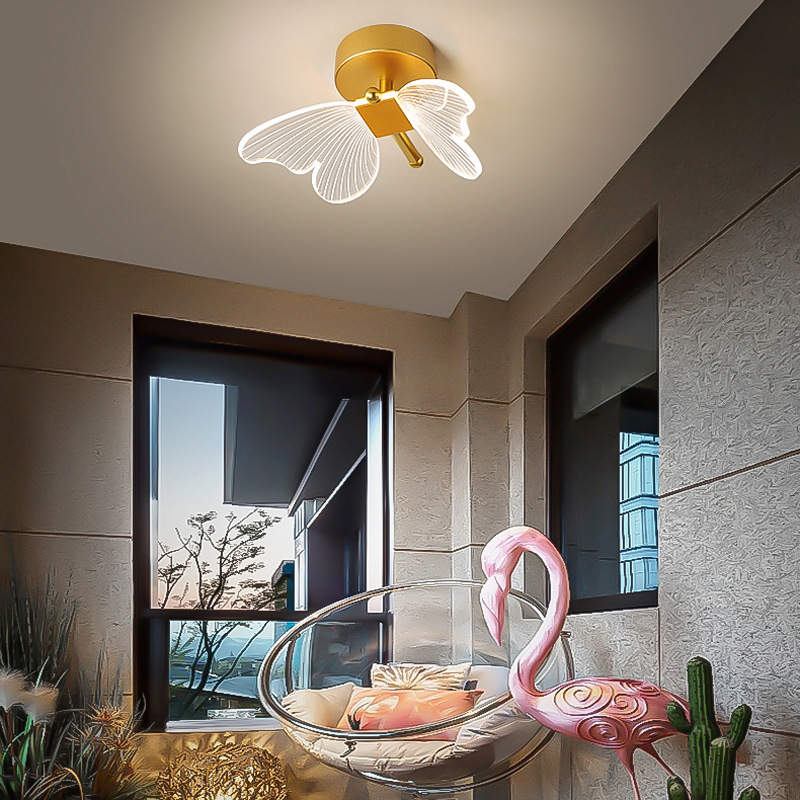 Nórdico simple lámpara de comedor dormitorio lámpara de cabezal de cama sala de estar ventana lámpara de pasillo bar doble cabeza red roja pequeña lámpara de candelabro