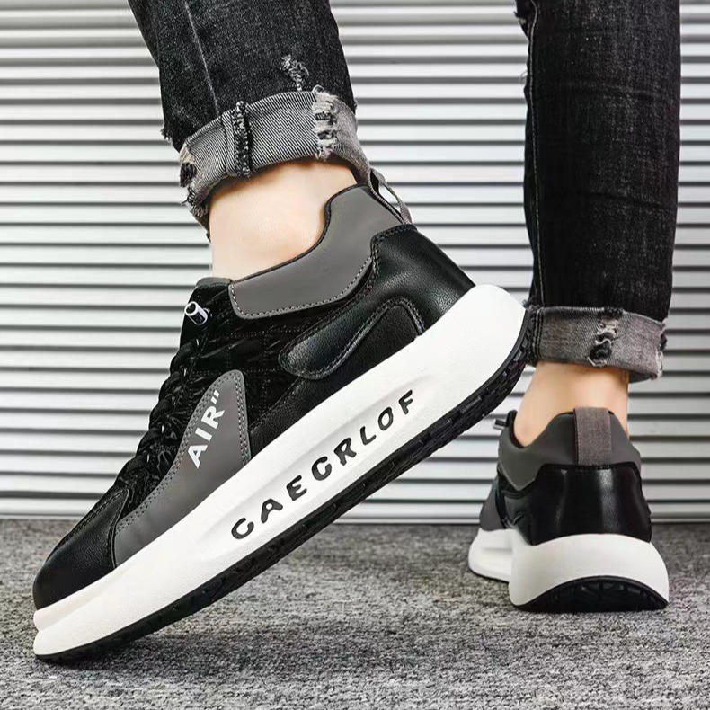 Sports Casual Running Thick Sole Height Increasing Dad White Sneakers Men's Fashion Trendy Shoes_voghion.com