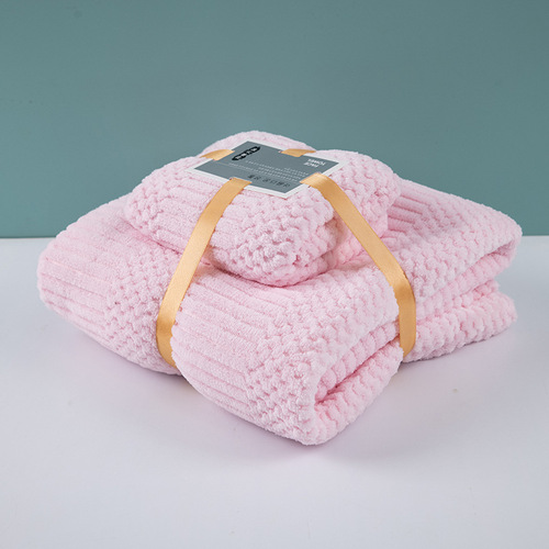 Baby and Parent Towel Set, Coral Fleece Face Towel and Car Wash Towel, Soft High-Density Super Absorbent Hand Towel