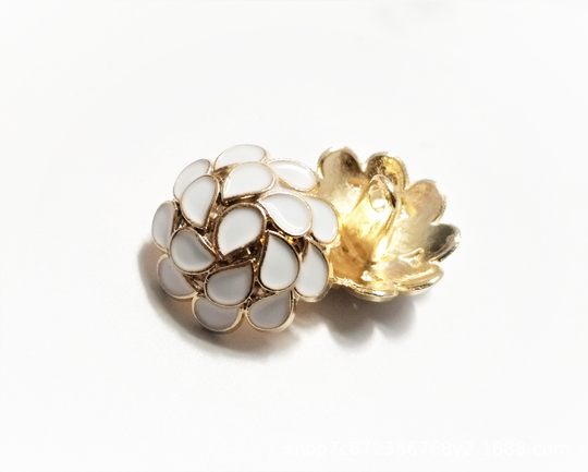 Fashionable Metal Modern Flower Umbrella Flower Style Oil Small Chanel Style Coat Vintage Trench Coat Button Shirt Decorative Button Hand Sewing