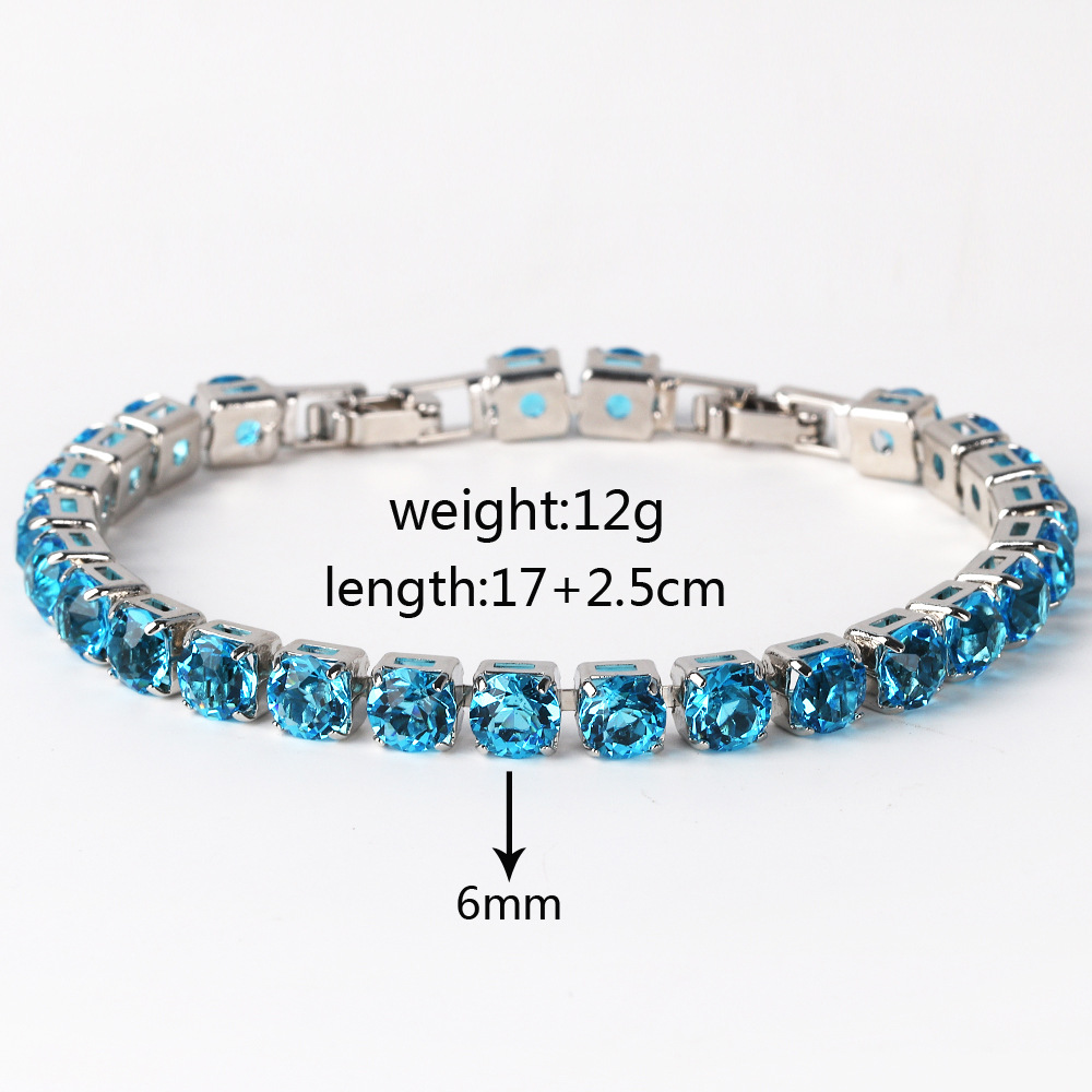 15g Weight Bracelets Classification Copper Chain Material Copper Simple Style Classic Style Inlay Solid Color Bracelets