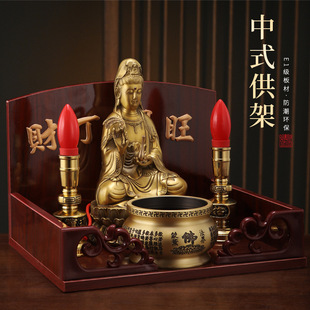 佛龛壁挂式供台观音财神爷柜架子挂墙神龛香炉佛像橱柜土地神位架-阿里巴巴