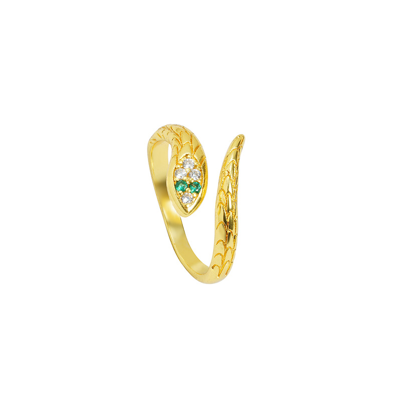 Nuevo anillo de oro de arena vietnamita, año de la serpiente, zodiaco, anillo abierto, joyas no se desvanecen.