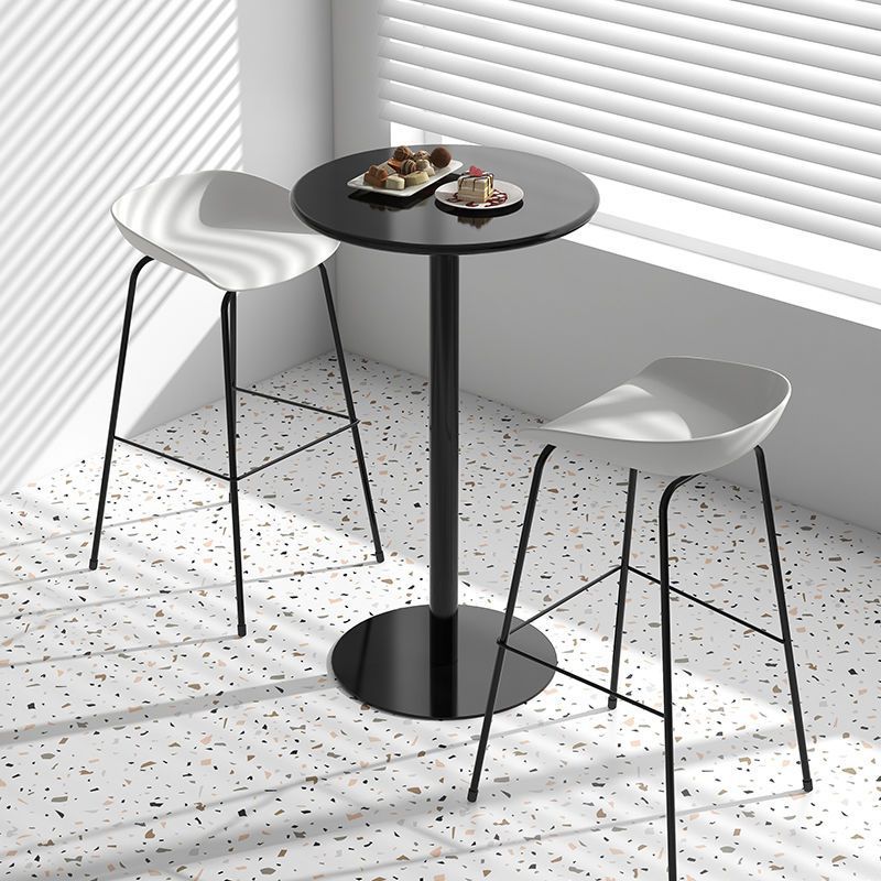 Bar Table Simple Household Small Apartment Balcony High Table Coffee Table Milk Tea Shop Internet Celebrity Table Round Table Dining Table and Chairs
