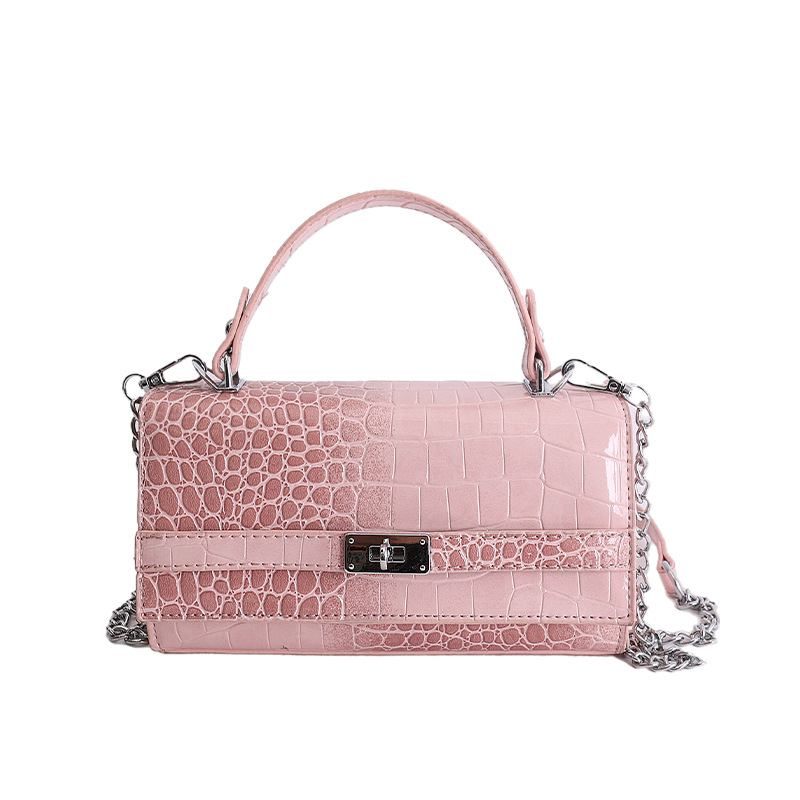 Nicho de alta sensación bolso de mano para mujeres 2026 nueva textura de cocodrilo Kelly bolso ligero lujoso estilo extranjero bolso de mujer