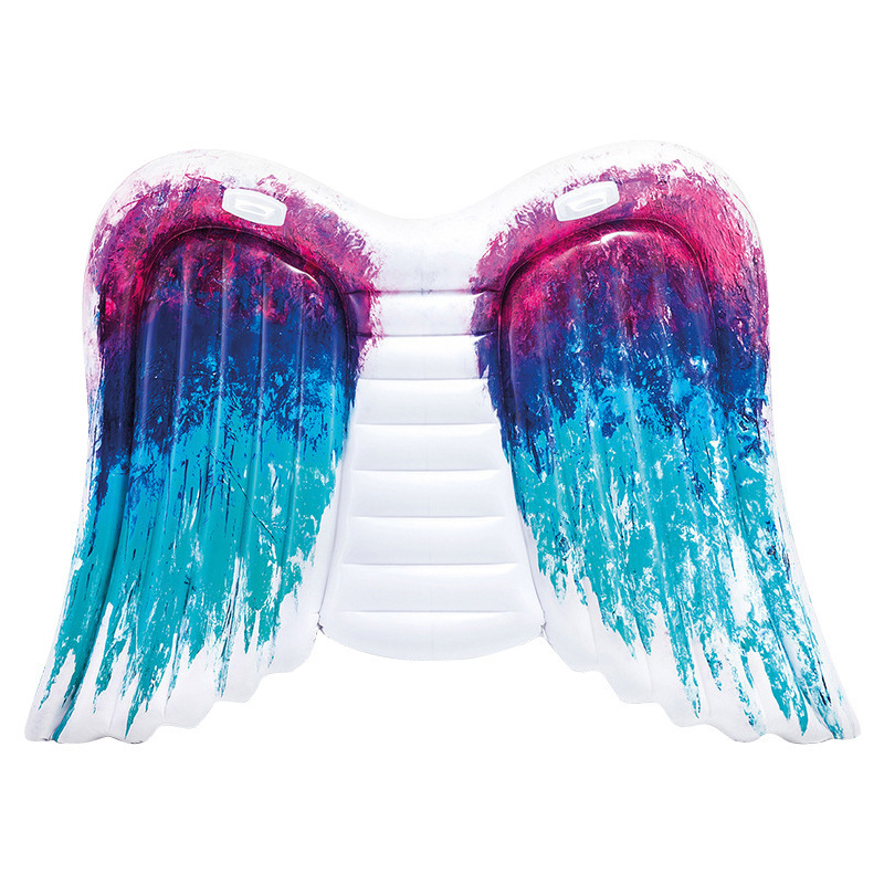 Inflatable Angel Wings Wings floating row color gradient water floating bed oversized pool recliner
