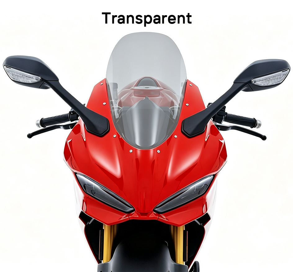 Suitable for Ducati Panigalev2 Modified Windshield, Heightened Racing Windscreen Glass Visor 25-26