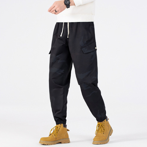 Direct Supply Special Autumn/Winter Men's Large Size Tuck-in Camouflage Work Pants with European and American Street Style and Multiple Pockets