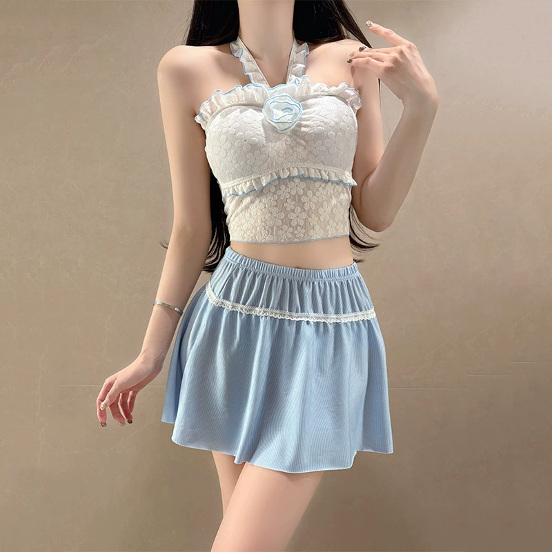 Split swimwear, cute brand set, 3 piece set