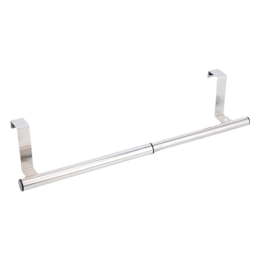 Cross-Border Hanging Stainless Steel Single Pole Towel Rack Hanging Rod Cabinet Door Back Hanging Rack Punch-Free Rag Rack Door Hanging