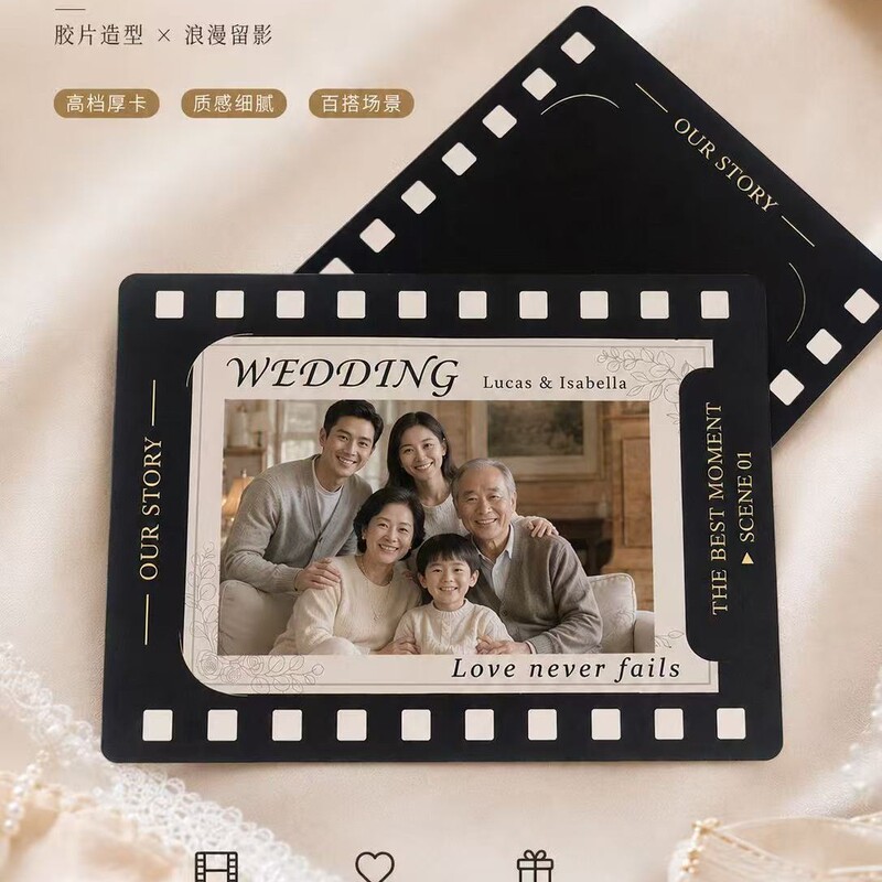 Vintage film photobooth background card 6inch photo frame versatile classic DIY butterfly design Vintage film photobooth background card 6inch photo frame versatile classic DIY butterfly design