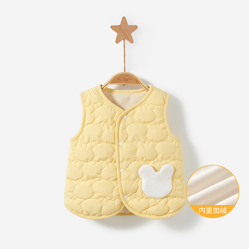 Chaleco para niños para primavera, otoño e invierno, cárdigan cálido de forro polar para bebés recién nacidos, chaleco exterior grueso para niños y niñas, ropa de invierno para bebés.