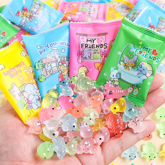 miniature toy blind bag simulation food play fruit kapibala luminous turtle pull cloth cloth animal small ornaments tide play