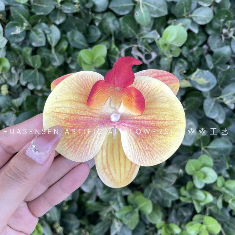 3Dプリントフィルム胡蝶蘭シミュレーション単輪花頭手作り結婚お土産喜糖箱装飾diy靴花|undefined