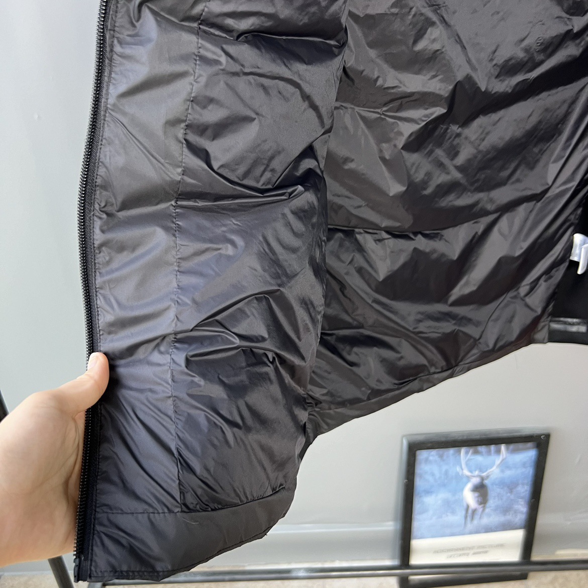 Men's Water-resistant White Duck Down Jacket With Stand Collar_voghion.com