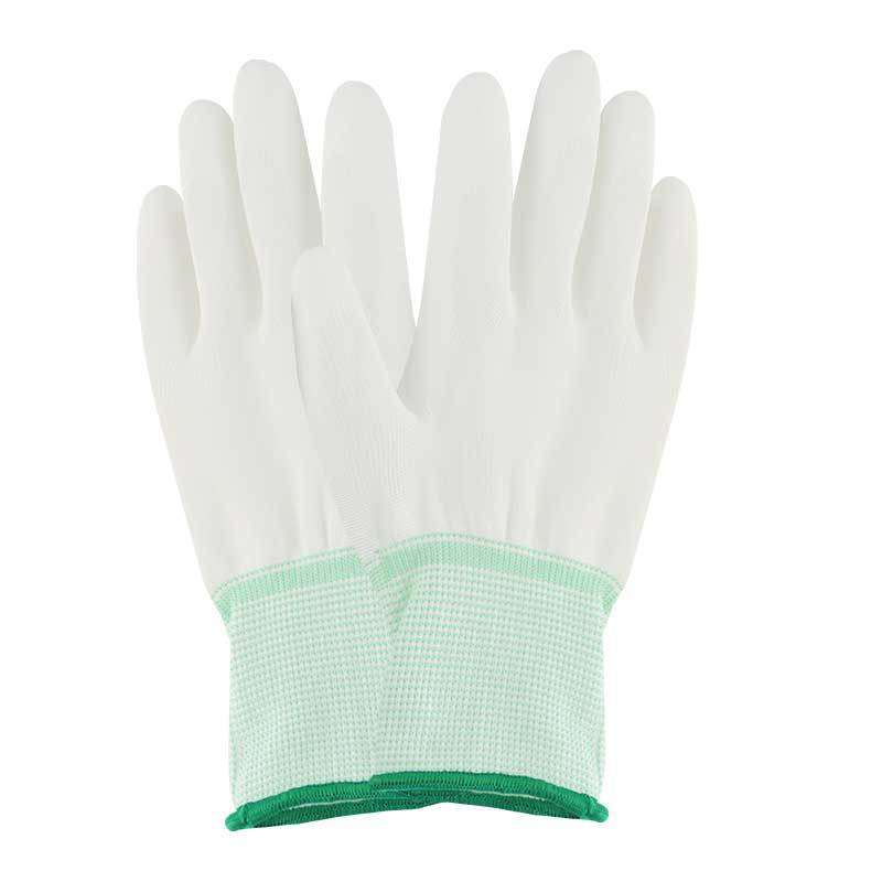 汉盾 HD-GP5013 13针涤纶白色PU涂掌透气防滑耐磨防护手套