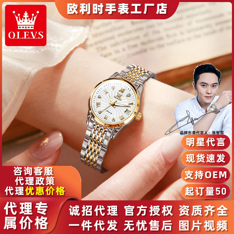 Dropshipping Oris Brand Cross-Border Watch Automatic Mechanical Watch Fashionable Simple Waterproof Women's Watch Women's Watch