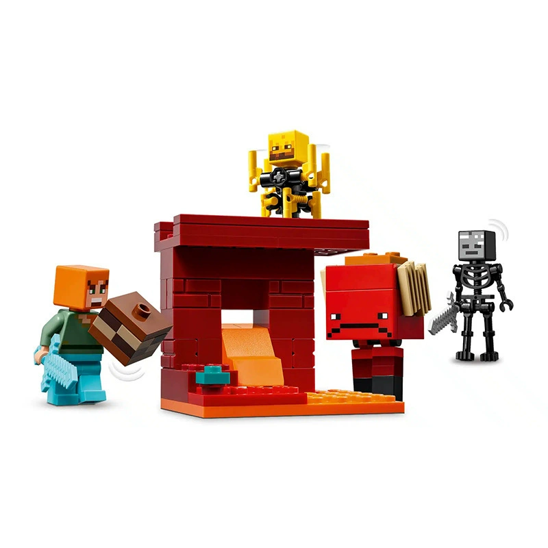 LEGO Minecraft 21266 Битва на лавовом озере Нижнего мира, строительный набор для детей, подарок