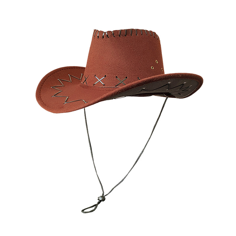 Cappello da cowboy western a tesa larga stile retrò unisex_voghion.com