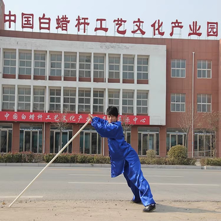 白蜡杆武术棍少林棍齐眉棍太极表演棍红缨枪杆训练棍健身长短木棍