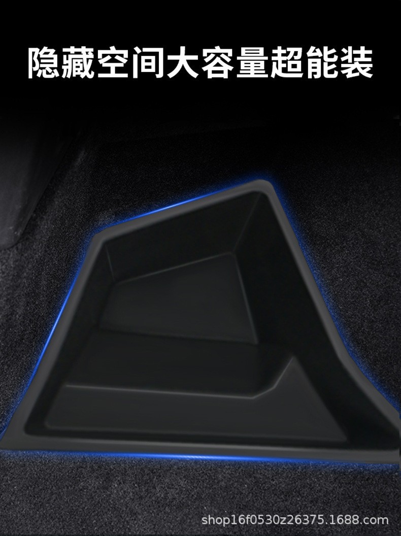 The Storage Box Is Suitable for the New Version of Tesla Model 3, a Trunk Storage Organizer, Side Luggage Box, and In-Car Storage Solution