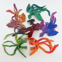 跨境新品3d打印长尾凤凰仿真动物模型关节可动家居小摆件儿童玩具