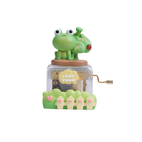 Sweetheart Little Pet Music Box Cartoon Frog Dinosaur Hand Music Box Girl’s Birthday Chinese Valentine’s Day Gift