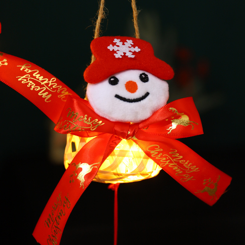 Navidad regalo de los niños hechos a mano bricolaje bambú pequeña linterna kindergarten decoraciones vacaciones puesto lámpara portátil