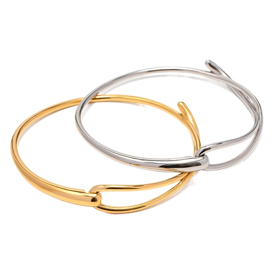 Moda europea y americana ins estilo neto rojo diseño simple 18K oro Acero inoxidable pulsera joyería electrochapado joyería de las mujeres
