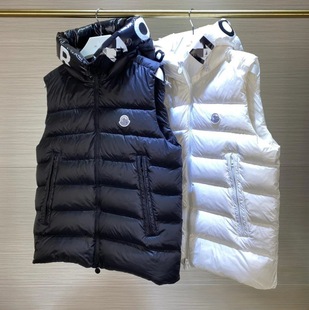 Foreign Trade High Version New Product Hooded down Vest Fashionable Warm and Cold-Proof Vest Jacket for Men and Women Couples