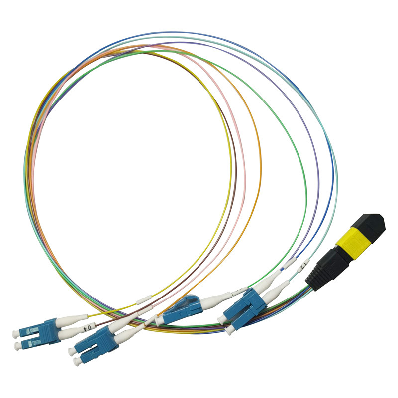 光纤跳线MTP MPO TO 8芯LC双工 9/125 单模MTP 8芯LC  35-90CM