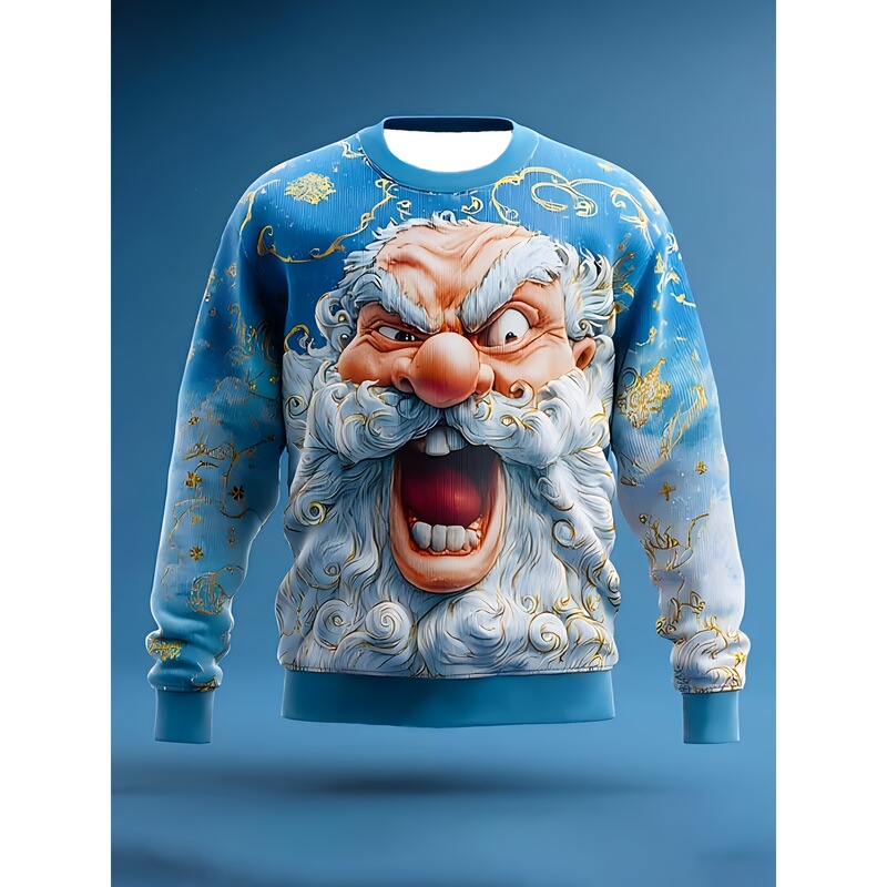 【3D】Men's sweatshirt, men's crew neck sweatshirt, fashionable men's casual crew neck pullover, Shengding Order 【3D】Men's sweatshirt, men's crew neck sweatshirt, fashionable men's casual crew neck pullover, Shengding Order
