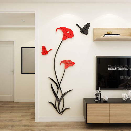 Cross-border Product Acrylic 3D Stereo Living Room Bedroom Entrance Restaurant TV Background Wall Decor