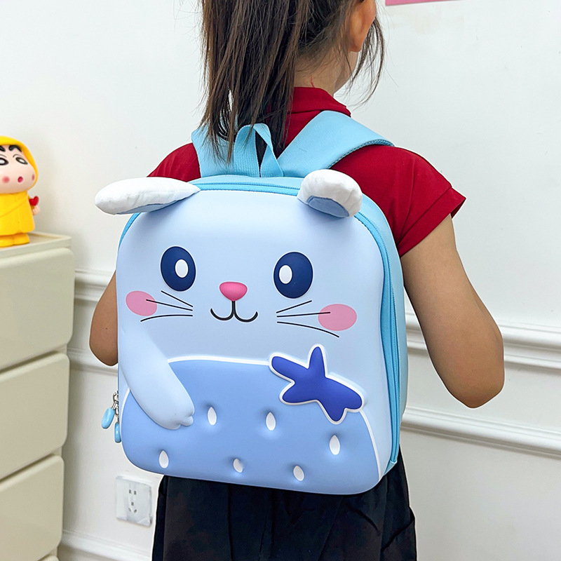 Kindergarten mochila para bebés caricatura lindo conejo mochila para niños y niñas 2025 nueva mochila para niños con cáscara de huevo