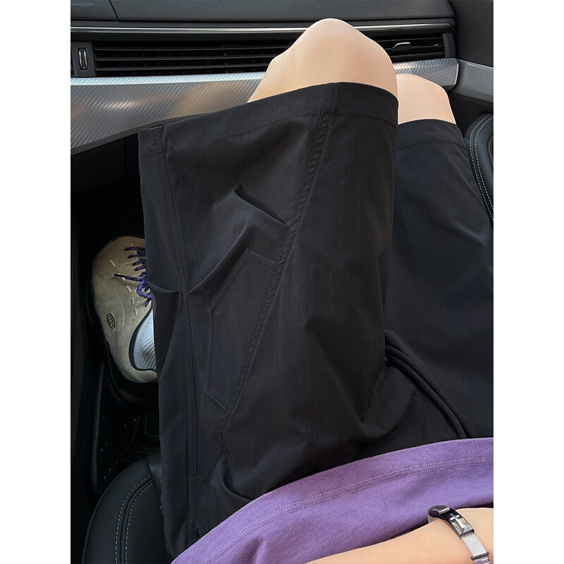 Ice Silk Breathable Quick-dry For Men And Women, Summer Thin Trendy Brand Five-point Beach Shorts, Outdoor Sports Casual_viptrois.com