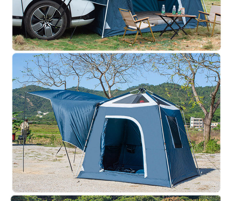 Source Manufacturer Wholesale Cross-Border Outdoor Leisure Car Tail Tent Self-Driving Tour Car Automatic Quick-Open Camping Tent