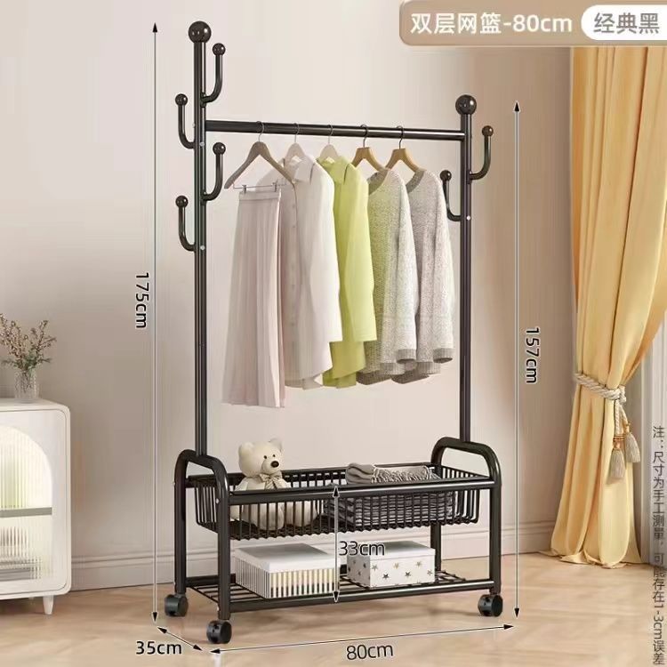 탄소강 - 80가지 스타일의 더블 레이어 블랙 스토리지 랙 + 스토리지 프레임 + 신발장