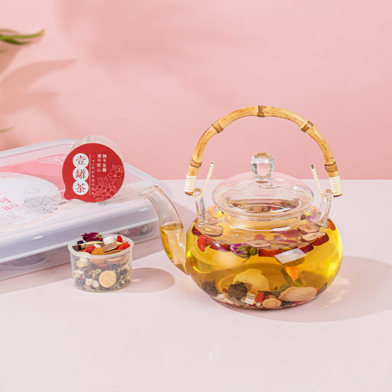 Small Pot Tea Scented Tea Semen Ziziphi Spinosae, Poria, Cistanche, Polysemine, Wolfberry Tea, Ginseng, Ten Treasures Tea, Goddess of Men's Gods, Tea