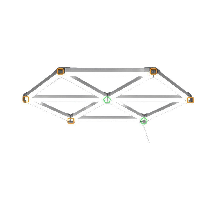 Nueva lámpara de techo RGB para lavado de automóviles lámpara de película de automóviles 84W restaurante música ritmo de atmósfera lámpara de estación de túnel