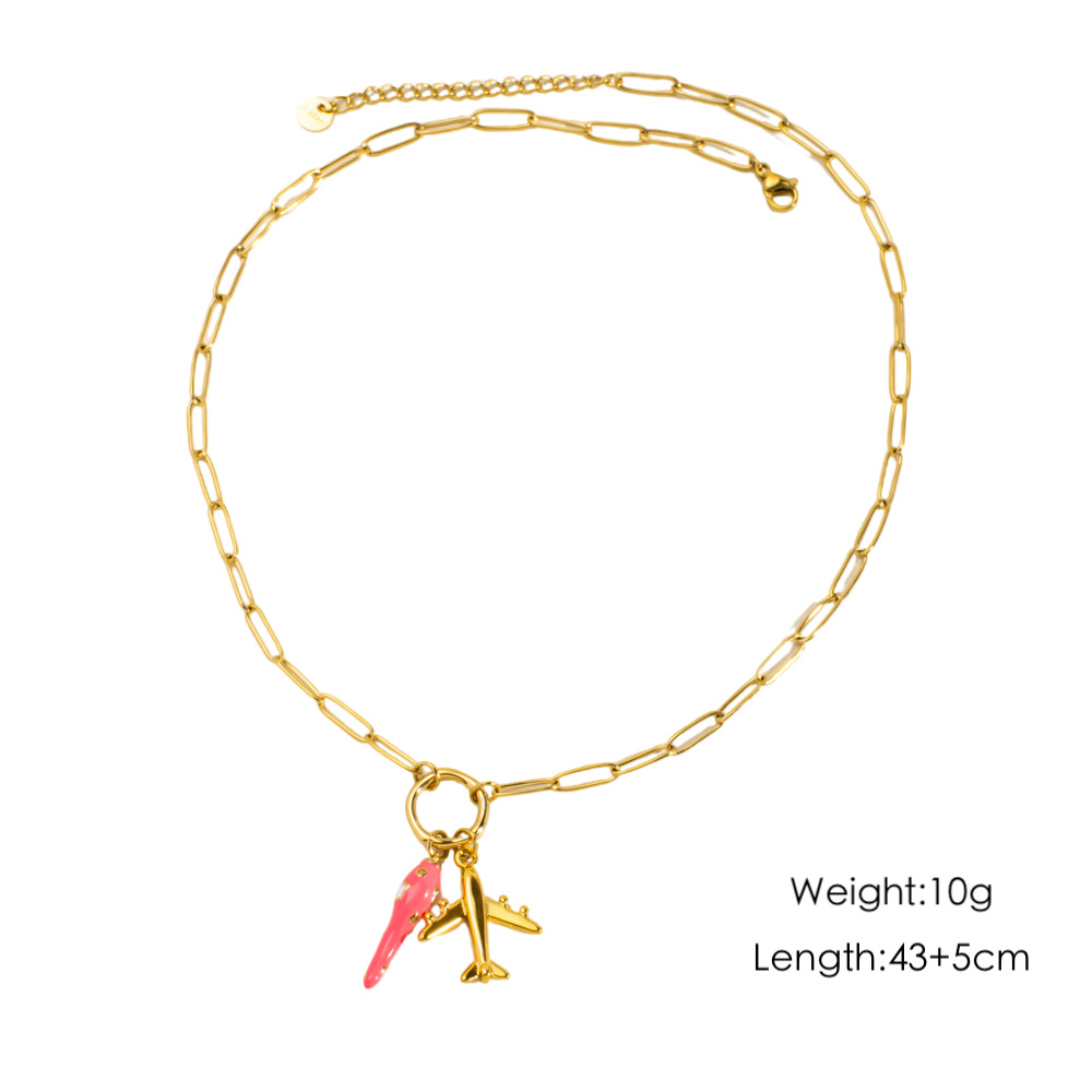 Klobige Halskette Mit Anhängern Für Damen Und Mädchen_voghion.com