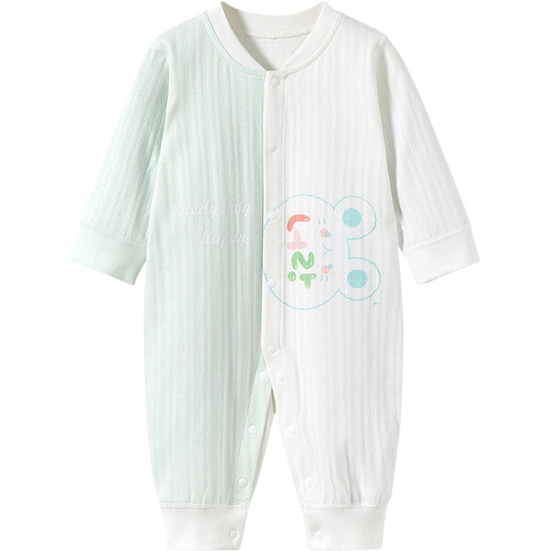 Mono para bebé para primavera, otoño e invierno, capa base cálida de algodón puro para recién nacidos, conjunto de otoño para niños pequeños, pelele unisex, ropa para bebé.