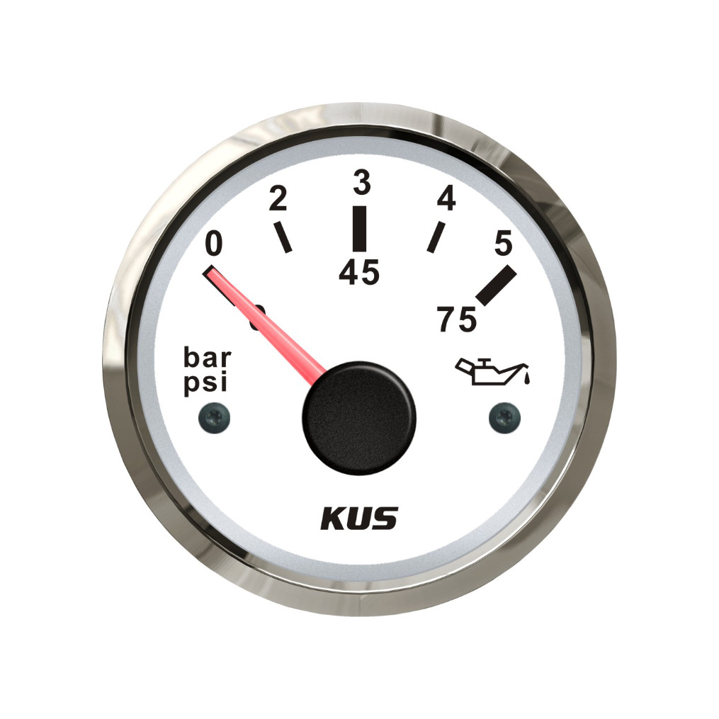 Universal – automobile instrument Gauge 5bar 10bar - white-gauge-0-5bar