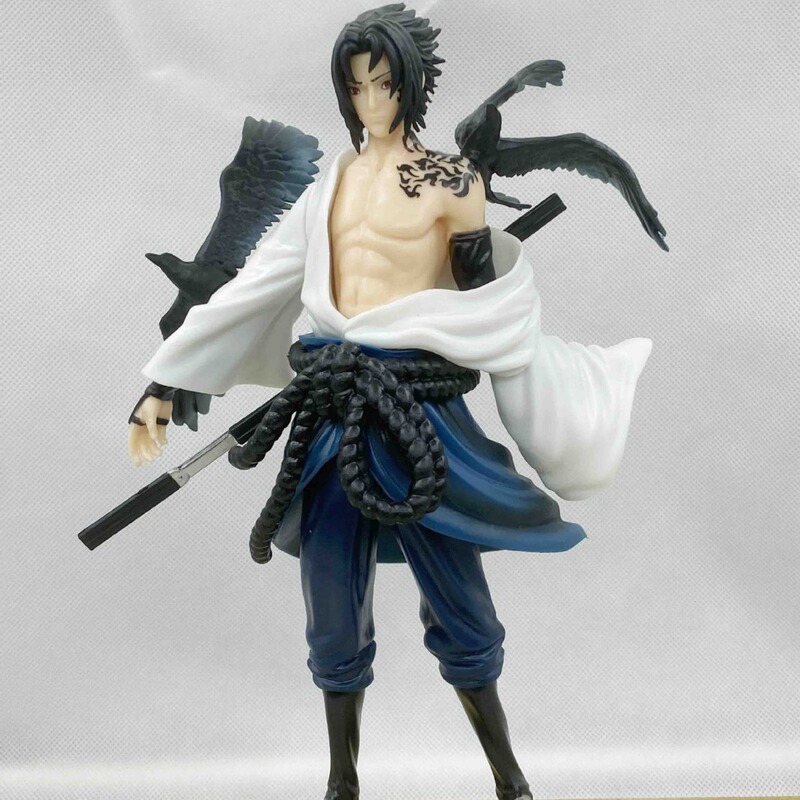 Crow Curse Seal Uchiha Sasuke Animation Figure GK Grass Pheasant Sword Crow Wood Base Model Animation Wholesale