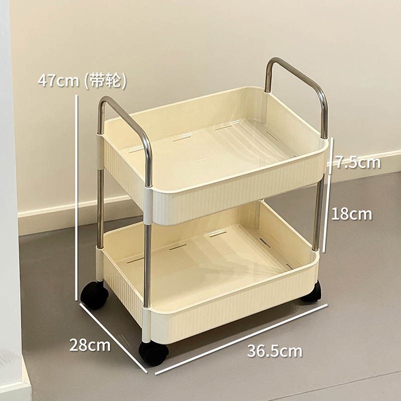 Estante de snack de gran capacidad multifuncional carro pequeño estante de escritorio de piso estante de libro cabecera cama estante de almacenamiento de baño móvil