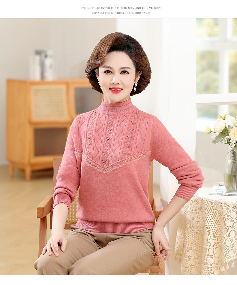 D7030 720K ÁO LEN NỮ TONTDI ÁO LEN MÙA XUÂN THU ĐÔNG TRUNG NIÊN DÀY ẤM THỜI TRANG NỮ G02 SẢN PHẨM MỚI