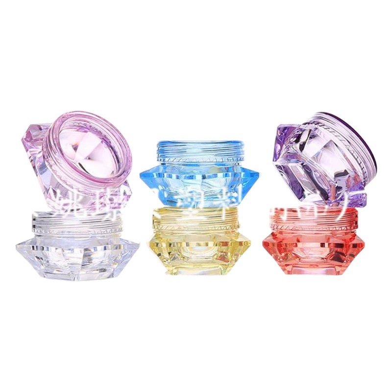 Бутылка с блестящим порошком 3G ромбовидная банка для крема/пробный образец косметической упаковки/Литье под давлением для бутылок с кремом